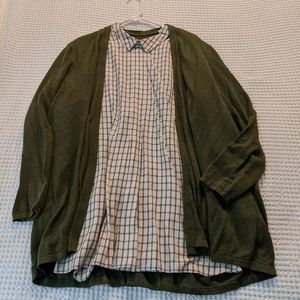 Green knit J. Jill cardigan sweater